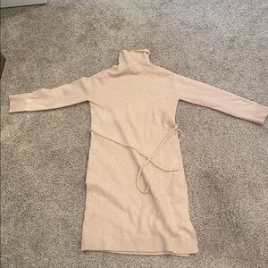 Vince Blush Wool Cashmere Turtleneck Sweater Dress Size Small